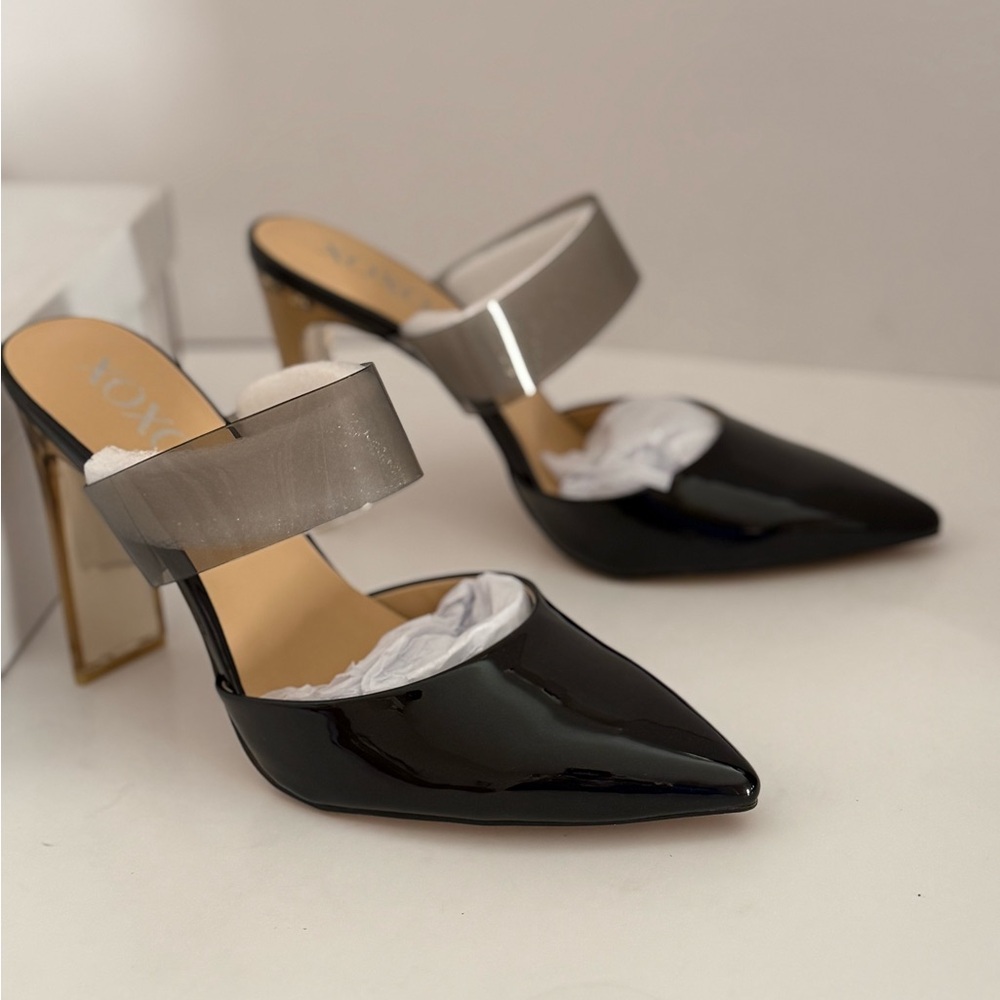 XOXO ADISON Black and Gray High Heels New Women’s Size 11
